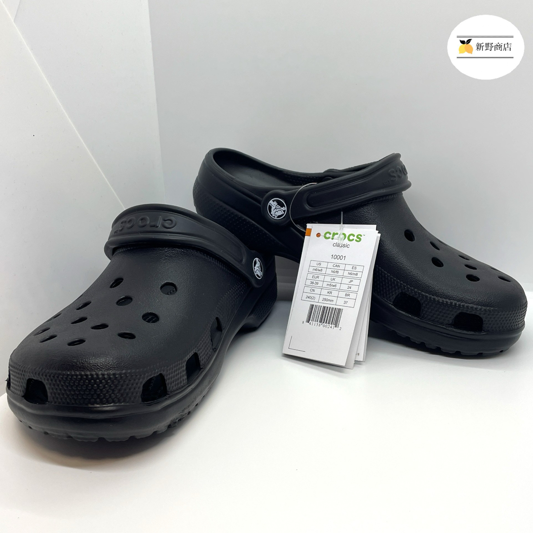 crocs(クロックス)の【新品未使用】クロックス classic ブラック M5/W7 23cm レディースの靴/シューズ(サンダル)の商品写真