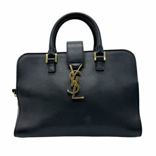 Saint Laurent - サンローラン SAINT LAURENT ハンドバッグ ショルダーバッグ ベイビーカバス レザー ブラック ゴールド レディース 送料無料【中古】 z0547