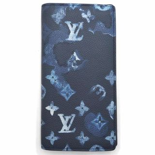 ルイヴィトン(LOUIS VUITTON)のルイヴィトン 財布 LV ウォーターカラー モノグラム ポルトフォイユ・ブラザ 長財布 ブルー メンズ M80465 T-YJL06281(長財布)