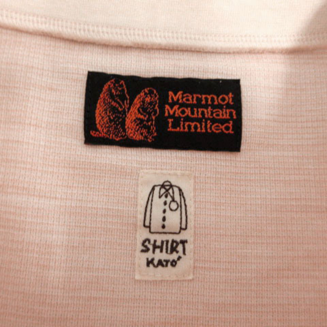 MARMOT(マーモット)のマーモット Tシャツ SHIRT KATO 半袖 ロゴ刺繍 ピンク ベージュ L スポーツ/アウトドアのスポーツ/アウトドア その他(その他)の商品写真