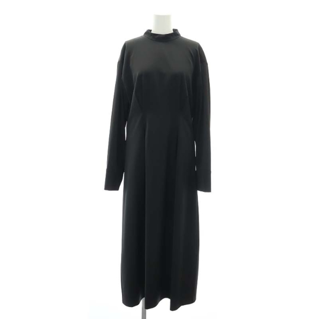 LE CIEL BLEU(ルシェルブルー)のルシェルブルー 21SS WRAP BUTTON DETAIL DRESS 黒 レディースのワンピース(ロングワンピース/マキシワンピース)の商品写真