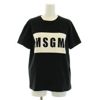 MSGM - エムエスジーエム Tシャツ カットソー 半袖 クルーネック プリント M 黒