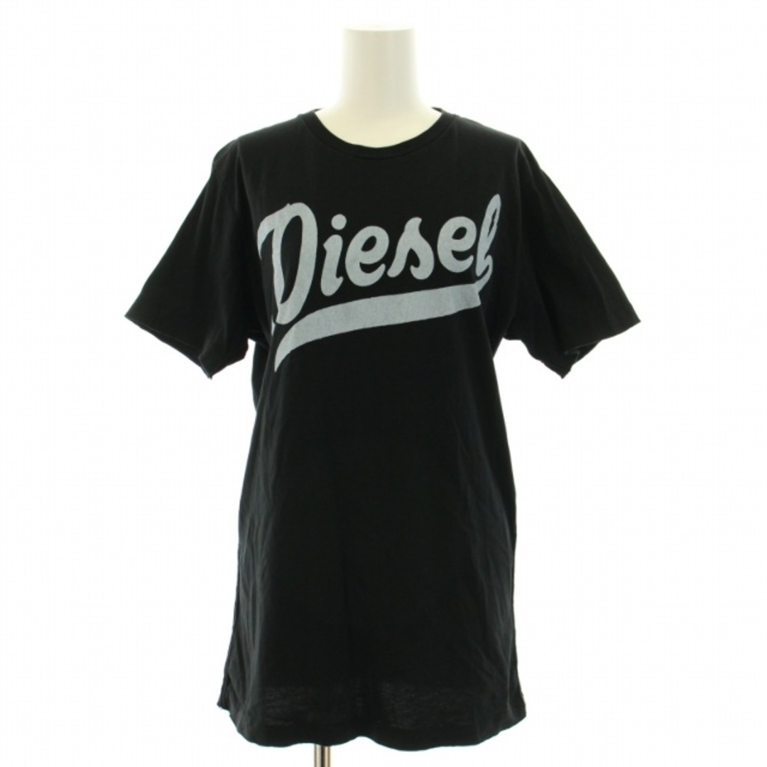 DIESEL(ディーゼル)のディーゼル Tシャツ カットソー 半袖 クルーネック ロゴ プリント S 黒 レディースのトップス(Tシャツ(半袖/袖なし))の商品写真