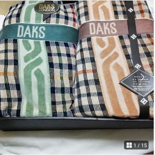 ダックス(DAKS)の【未使用】 DAKSLONDON タオルケット 2枚 セット 状態写メ記載(タオルケット)