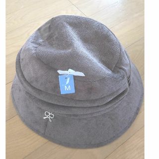 【新品未使用】レディース帽子 ハット　M 焦げ茶　ブラウン(ハット)