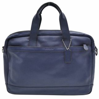 コーチ(COACH)のコーチ バッグ COACH スムースレザー ハドソン ブリーフケース ビジネスバッグ ネイビー メンズ F71561 OJ10223(ビジネスバッグ)