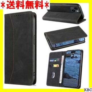 KWATUNG iPhone 15 ケース 手帳型 ア 機 ンチ ブラック 42(その他)