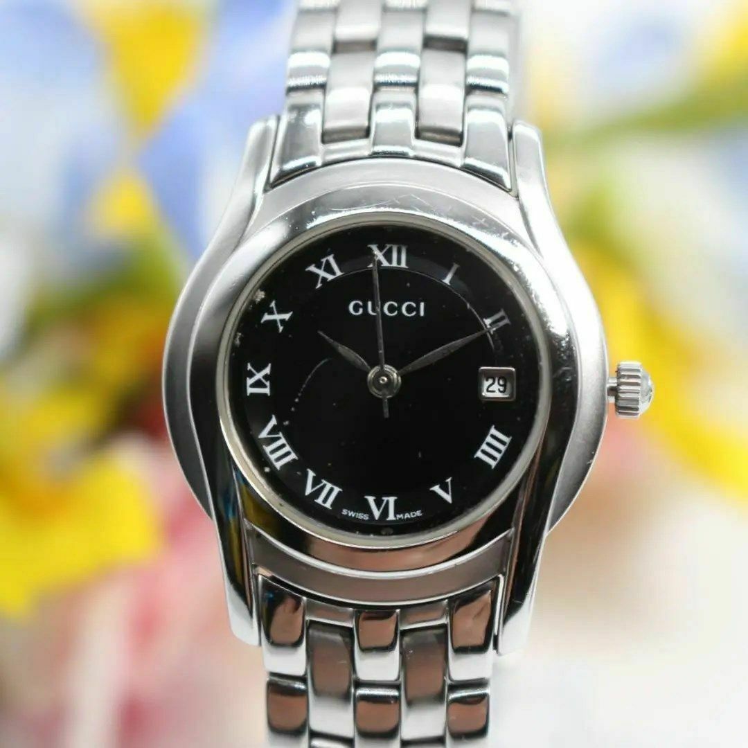 Gucci(グッチ)のグッチ GUCCI レディース クォーツ腕時計 デイト アナログ 中古 C228 レディースのファッション小物(腕時計)の商品写真