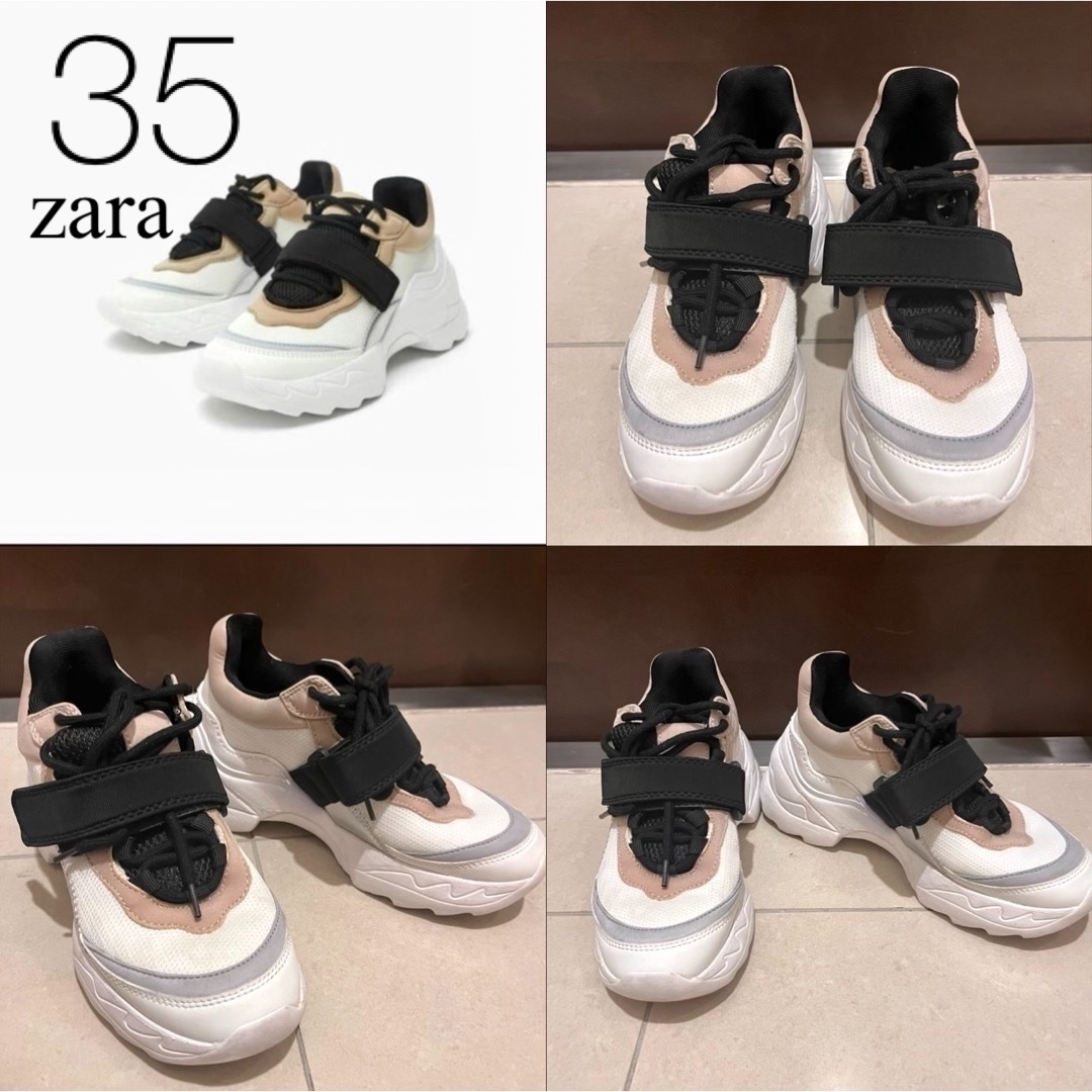 ZARA(ザラ)のザラ ZARA シューズ 厚底 35 レディース ベルト レディースの靴/シューズ(スニーカー)の商品写真