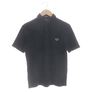 フレッドペリー(FRED PERRY)のフレッドペリー ポロシャツ 半袖  プルオーバー ロゴ コットン S 黒(ポロシャツ)
