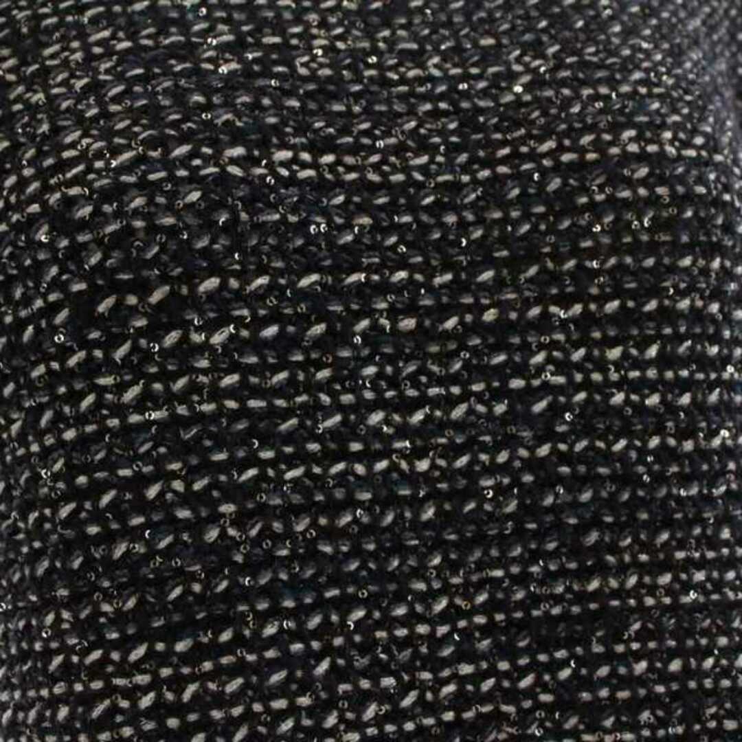 アンテイラー ニット セーター ツイード スパンコール 長袖 XS 紺 レディースのトップス(ニット/セーター)の商品写真