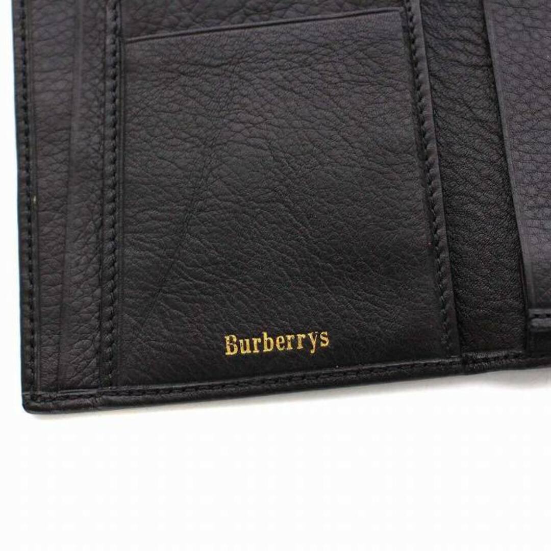 バーバリーズ Burberrys 長財布 二つ折り 札入れ レザー 黒 ブラック メンズのファッション小物(長財布)の商品写真