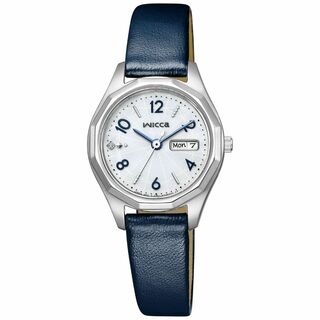 [Citizen] 腕時計 ウィッカ ソーラーテック 防水 白 ホワイト ネイビ(腕時計)
