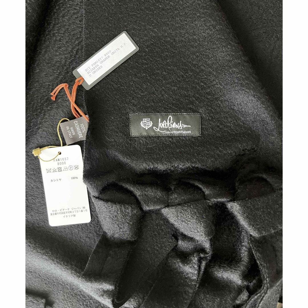 LORO PIANA(ロロピアーナ)の⬛️ロロピアーナ×藤原ヒロシ カシミヤ100%マフラー メンズのファッション小物(マフラー)の商品写真