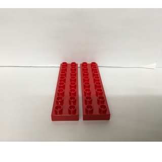 レゴデュプロ(レゴ デュプロ)のレゴ デュプロ 薄い プレートブロック 赤 2×8 ロング ブロック 赤色(積み木/ブロック)