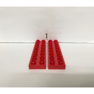 レゴデュプロ(レゴ デュプロ)のレゴ デュプロ 薄い プレートブロック 2×8 赤 ロング ブロック 赤色(積み木/ブロック)