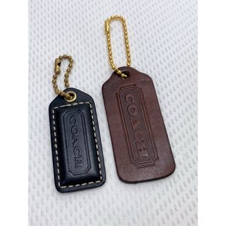 コーチ(COACH)のN224 美品 COACH コーチ チャーム 2個セット 本革(キーホルダー)