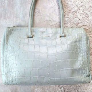 Furla - FURLA フルラ トートバッグ レザー クロコ 大容量 A4収納 アイスブルー