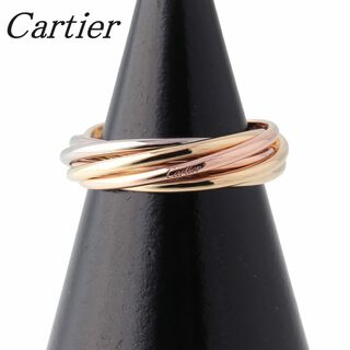 カルティエ(Cartier)のカルティエ トリニティ リング XS 7連 現行モデル #53 AU750 スリーカラー 保証書(2023年) 新品仕上げ済 Cartier【16804】(リング(指輪))