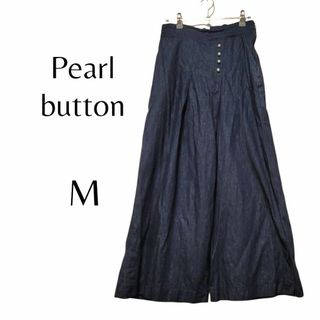 ブランバスク(blanc basque)のPearl button BLANC パールボタン　ワイドパンツ　デニム素材(その他)