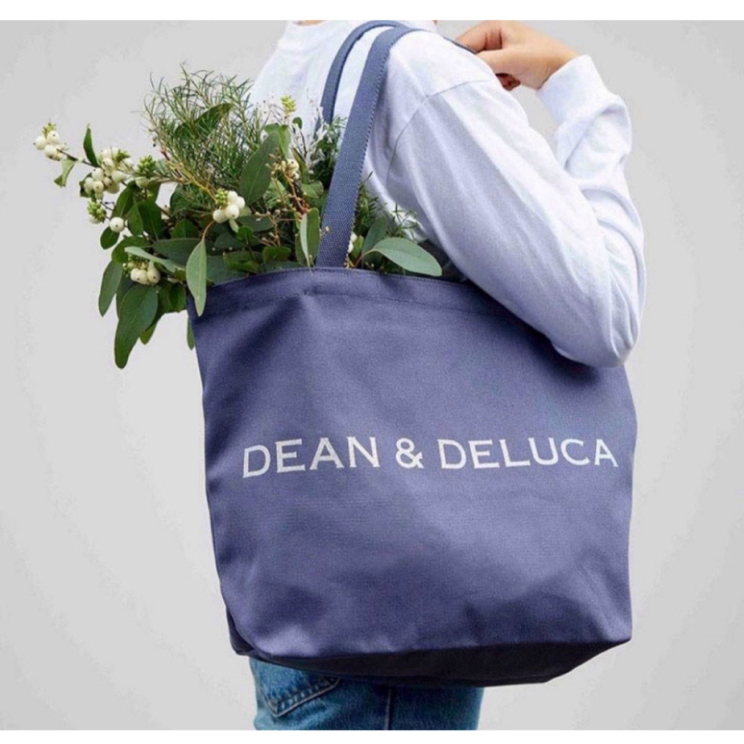 DEAN & DELUCA(ディーンアンドデルーカ)の新品未開封 正規品 DEAN&DELUCA トートバッグ　ブルーグレー L レディースのバッグ(トートバッグ)の商品写真