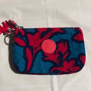 キプリング(kipling)のkipling  キプリング   ポーチ   レッド×ブルー  美品(ポーチ)