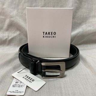 TAKEO KIKUCHI - 新品 本物 正規品 タケオキクチ メンズ 本革 レザー ベルト 黒 日本製