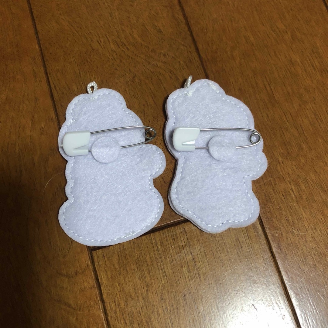 おぱんちゅうさぎ(オパンチュウサギ)のおぱんちゅうさぎ　刺繍ワッペン　2点セット エンタメ/ホビーのおもちゃ/ぬいぐるみ(キャラクターグッズ)の商品写真