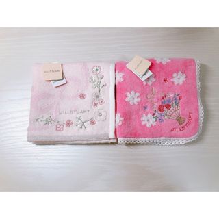 ジルスチュアート(JILLSTUART)の【新品】JILLSTUARTタオルハンカチ2枚セット(ハンカチ)