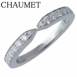 ショーメ(CHAUMET)のショーメ 現行モデル トリオンフ ダイヤ リング #48 PT950 ハーフエタティ 箱 保証書(2021年) 新品仕上げ済 CHAUMET【16435】(リング(指輪))