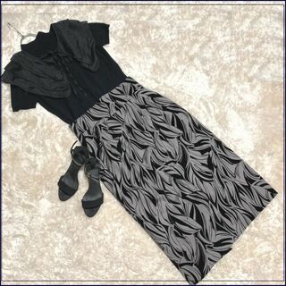 【定価24200円】　Tiara　フロッキープリントタイトスカート　大きめサイズ