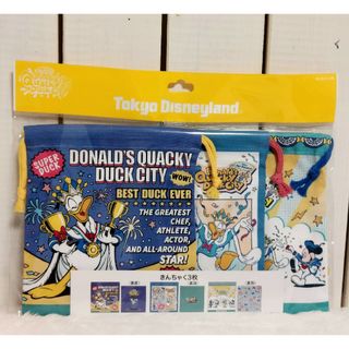 ディズニー(Disney)のドナルド　パルパルーザ　きんちゃく　3枚　クワッキーダックシティ　新品未開封(キャラクターグッズ)