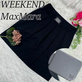 ウィークエンドマックスマーラ(Weekend Max Mara)のウィークエンドマックスマーラ レディース 膝丈スカート ブラック M 40(ひざ丈スカート)