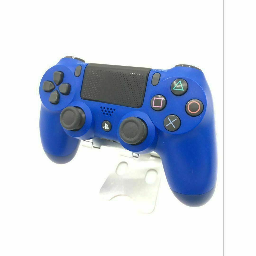 PlayStation4(プレイステーション4)の美品 PS4 コントローラー DUALSHOCK4 純正 ブルー　b-1453 エンタメ/ホビーのゲームソフト/ゲーム機本体(その他)の商品写真