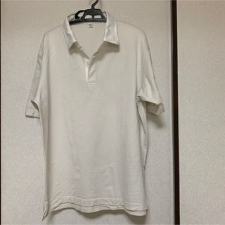 ユニクロ(UNIQLO)のユニクロ　ラガーシャツ　XL  ホワイト(ポロシャツ)