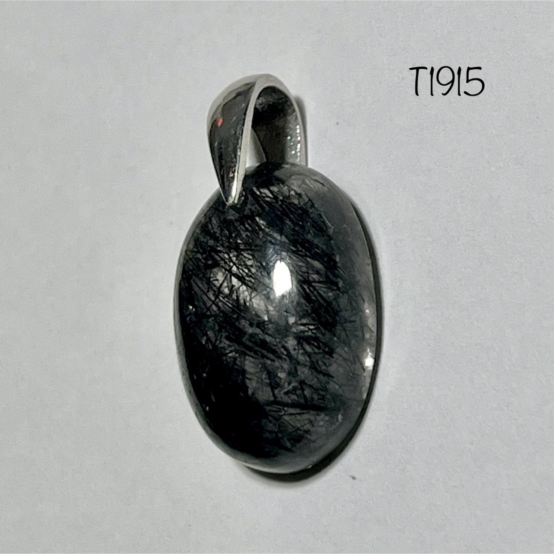 天然石 ブラックルチルクォーツ ペンダントトップ （Ｓ） 激安 レディースのアクセサリー(ネックレス)の商品写真