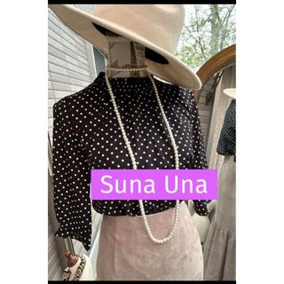 スーナウーナ(SunaUna)の綺麗なお姉さんのスーナウーナお洒落ドット柄トップス(シャツ/ブラウス(長袖/七分))