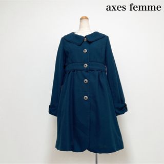 axes femme - axes femme ツイードスプリングコート 藍色 春秋 ロリータ 量産型