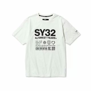 エスワイサーティトゥバイスィートイヤーズ(SY32 BY SWEET YEARS)の【美品】SY32 Tシャツ 半袖 ユニセックス　ブランド スポーツ ロゴプリント(Tシャツ(半袖/袖なし))