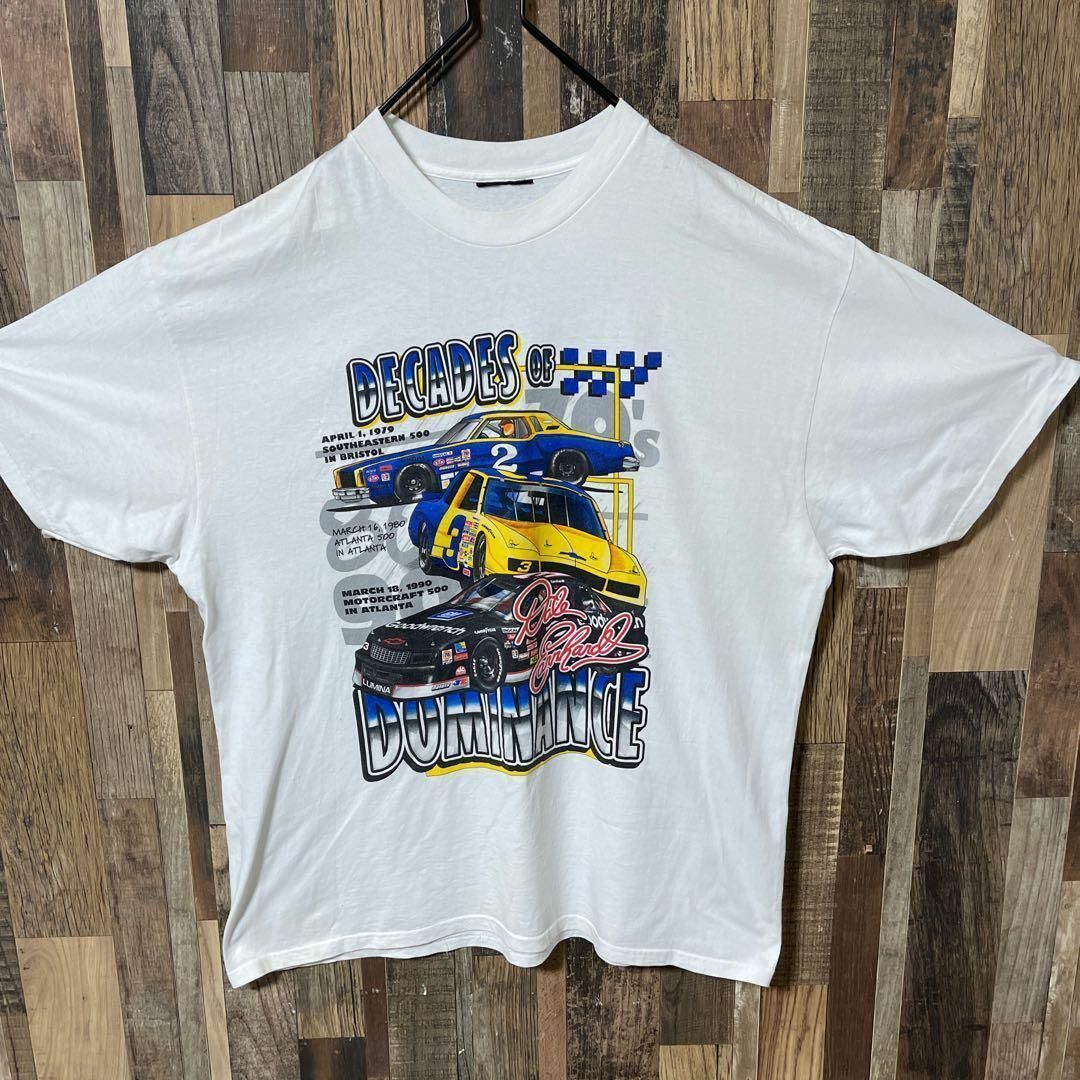 レース プリント メンズ ホワイト 2XL USA古着 90s 半袖 Tシャツ メンズのトップス(Tシャツ/カットソー(半袖/袖なし))の商品写真