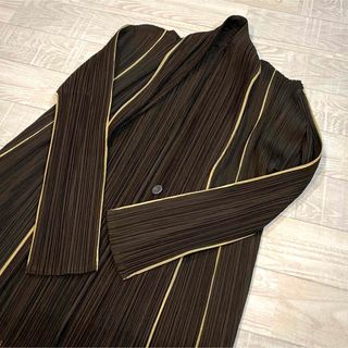 プリーツプリーズイッセイミヤケ(PLEATS PLEASE ISSEY MIYAKE)の美品 PLEATS PLEASE ISSEY MIYAKE プリーツカーディガン(カーディガン)