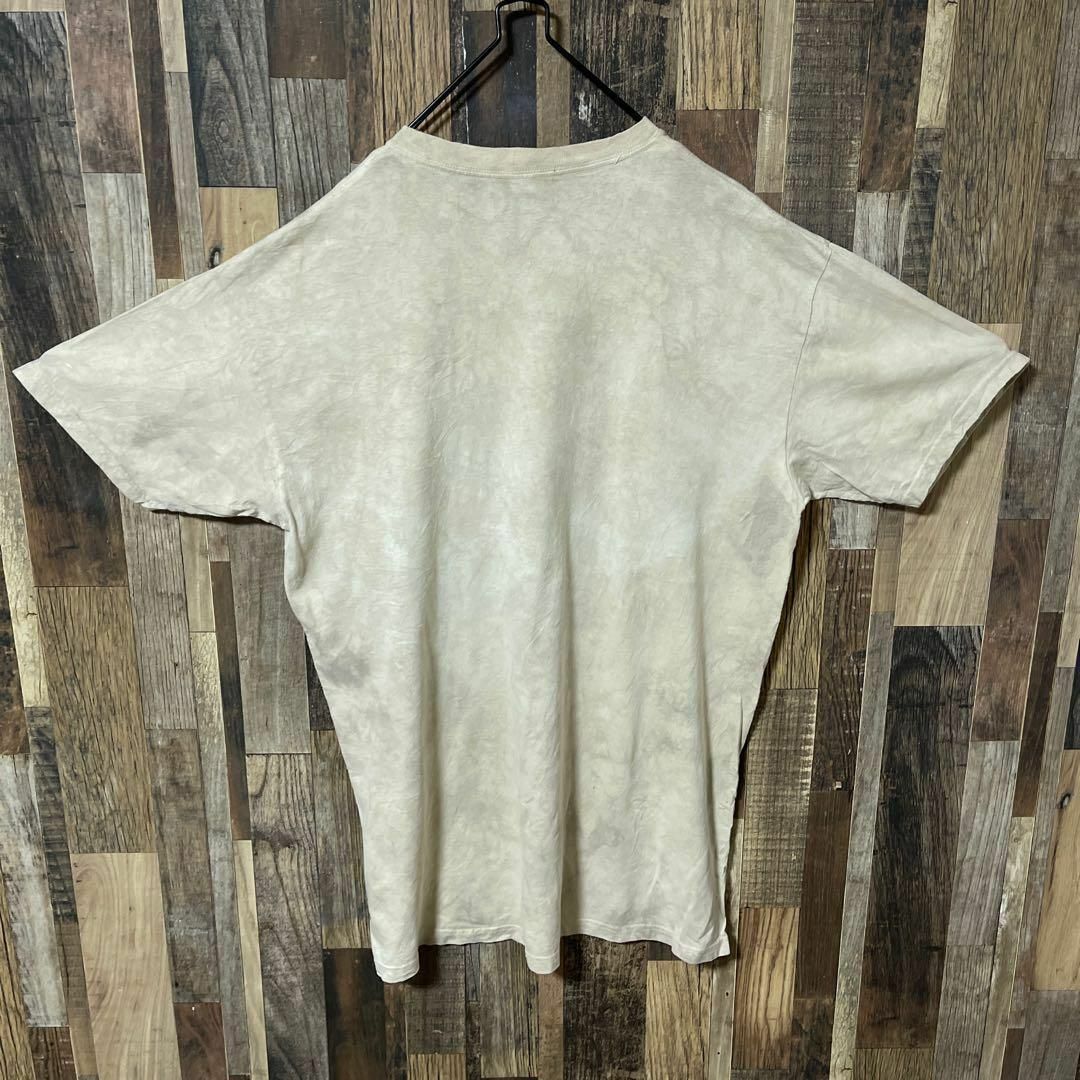 アニマル タイダイ柄 メンズ 2XL ベージュ USA古着 半袖 Tシャツ メンズのトップス(Tシャツ/カットソー(半袖/袖なし))の商品写真