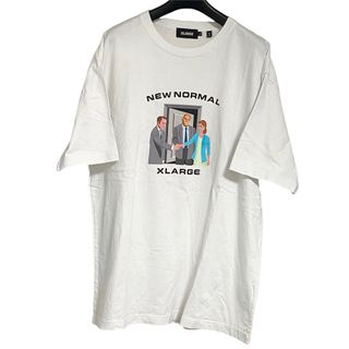 エクストララージ(XLARGE)の美品X-largeエクストララージ　Tシャツ　XL オーバーサイズ　ゆるだほ　白(Tシャツ/カットソー(半袖/袖なし))