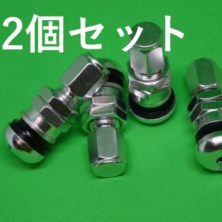 エアーバルブ 社外品 非 純正 互換 Silver シルバー 2個セット(汎用パーツ)