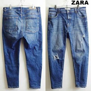 ザラ(ZARA)のZARA　アンクルスーパースキニーデニム　W86cm　強ストレッチ　ハイウエスト(デニム/ジーンズ)