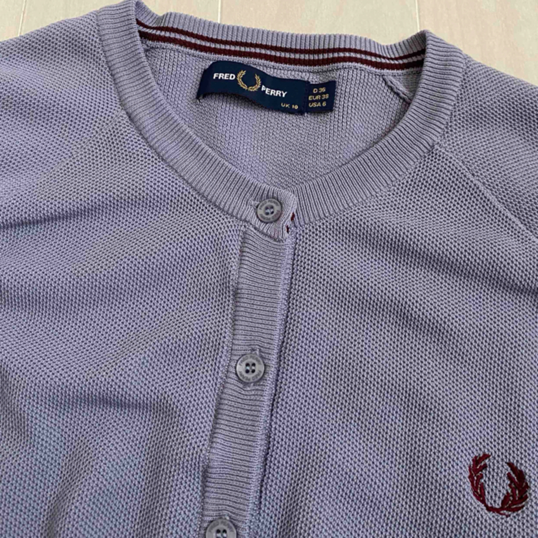 FRED PERRY(フレッドペリー)のFRED PERRY/BEAMS ラグランスリーブカーディガン レディースのトップス(カーディガン)の商品写真