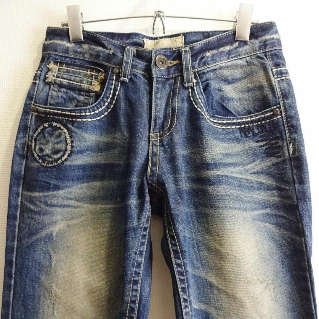 LOLITAJEANS(ロリータジーンズ)のロリータジーンズ　セミタイトストレートデニム　W70cm　レディース　藍青 メンズのパンツ(デニム/ジーンズ)の商品写真