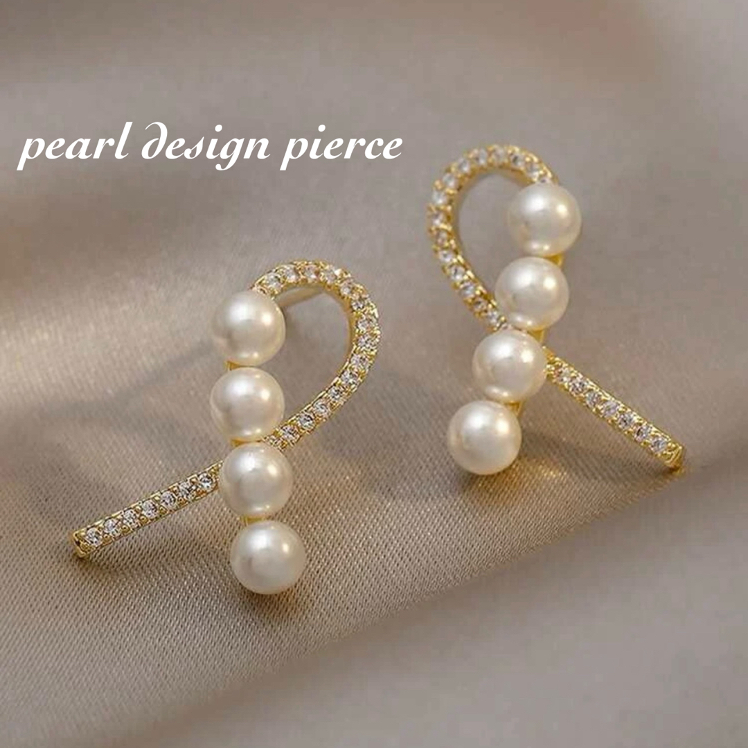 pearl design pierce レディースのアクセサリー(ピアス)の商品写真