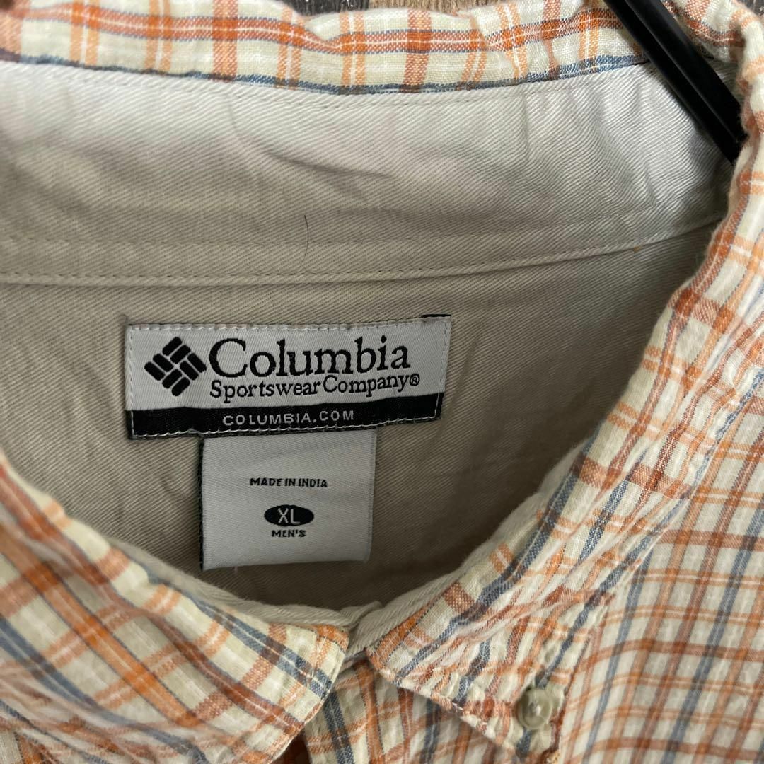 Columbia(コロンビア)のコロンビア メンズ ボタンダウン ベージュ チェック XL シャツ 古着 長袖 メンズのトップス(シャツ)の商品写真