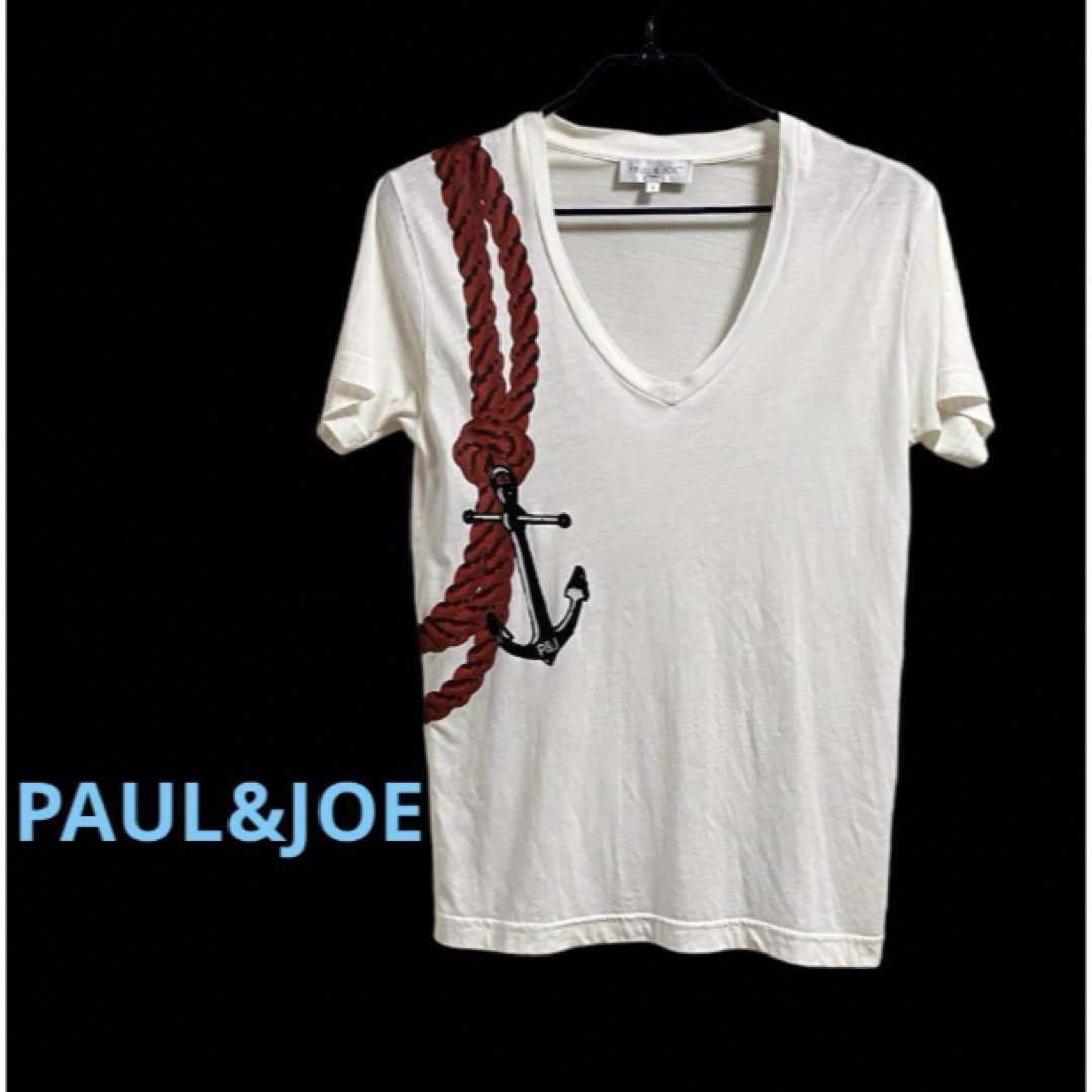 PAUL & JOE(ポールアンドジョー)のPAUL&JOE ポール&ジョー　メンズ　tシャツ Tシャツ　白　ホワイト　半袖 メンズのトップス(Tシャツ/カットソー(半袖/袖なし))の商品写真